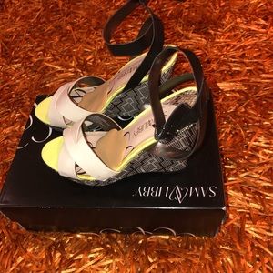 Sam & Libby ankle strap wedge  sandal